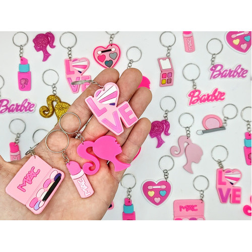 Lembrancinha Barbie Loja 10un Chaveiro Emborrachado Filme novidade