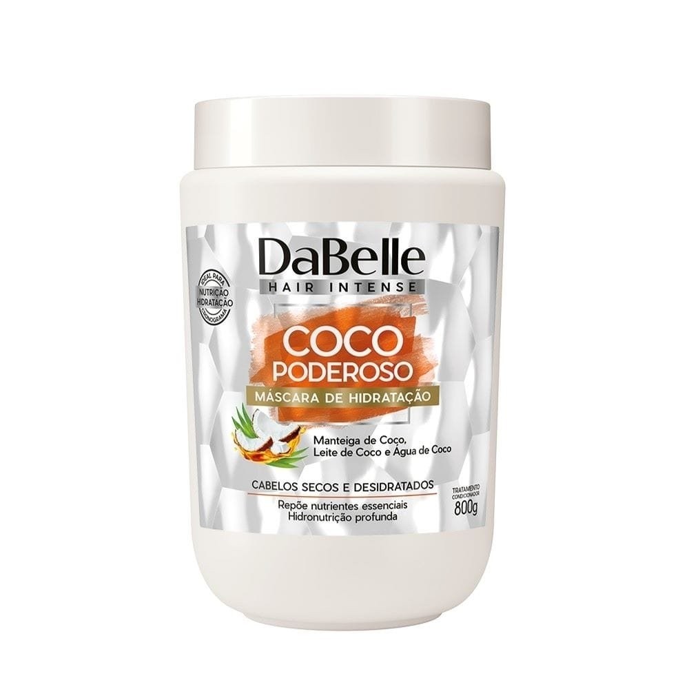 Máscara Hidratação Dabelle Coco Poderoso 800g - Beauty