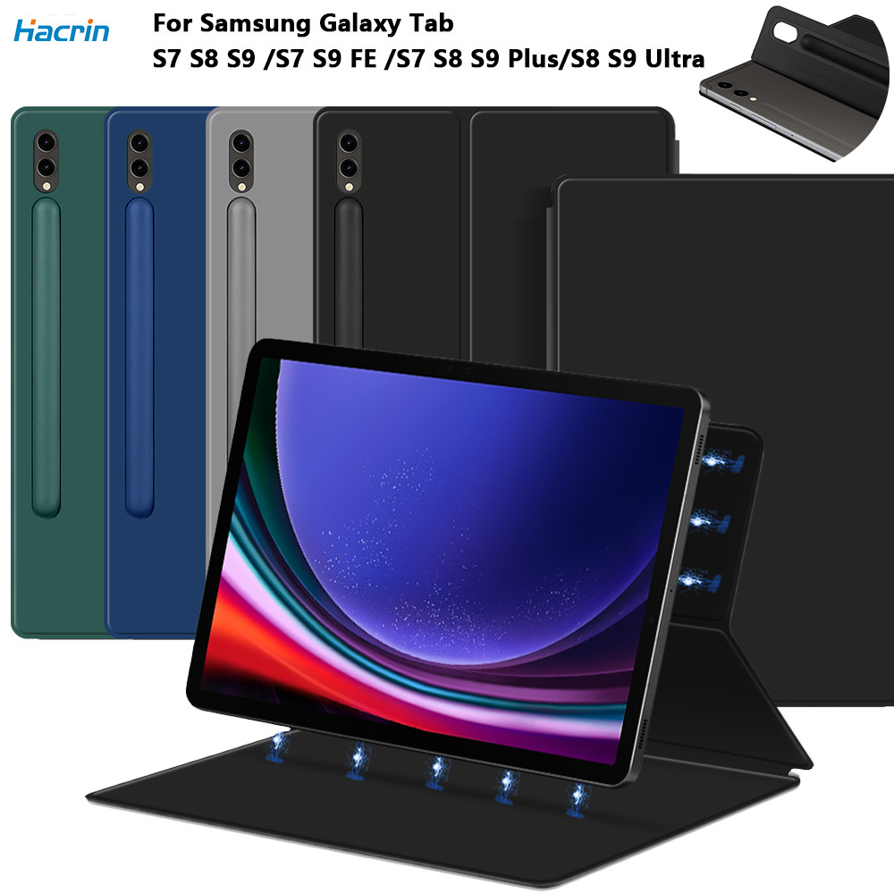 Capa Para Samsung Galaxy Tab S10 Ultra S9 S8/S7 Plus Magnética Tablet Com Suporte Caneta S7 S9 FE