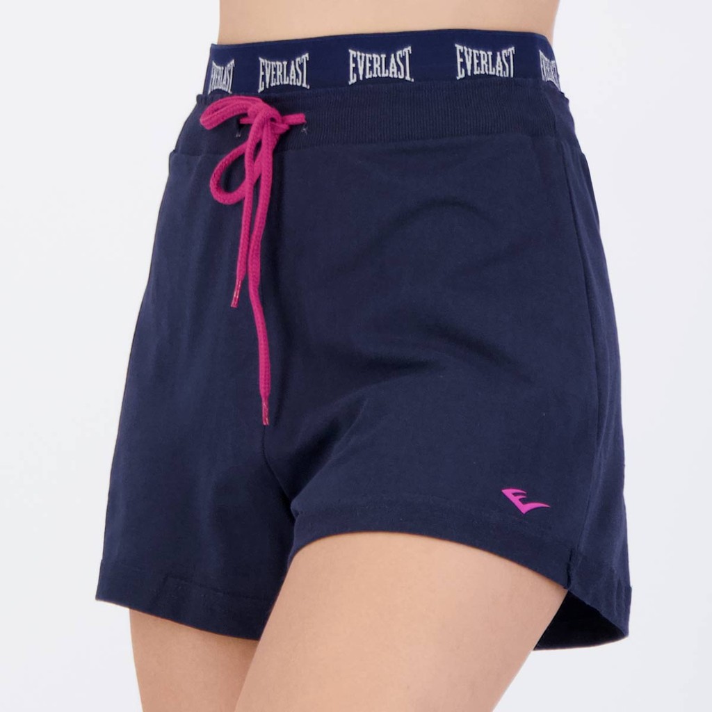 Shorts Moletom Everlast Feminino Marinho em Oferta na Shopee