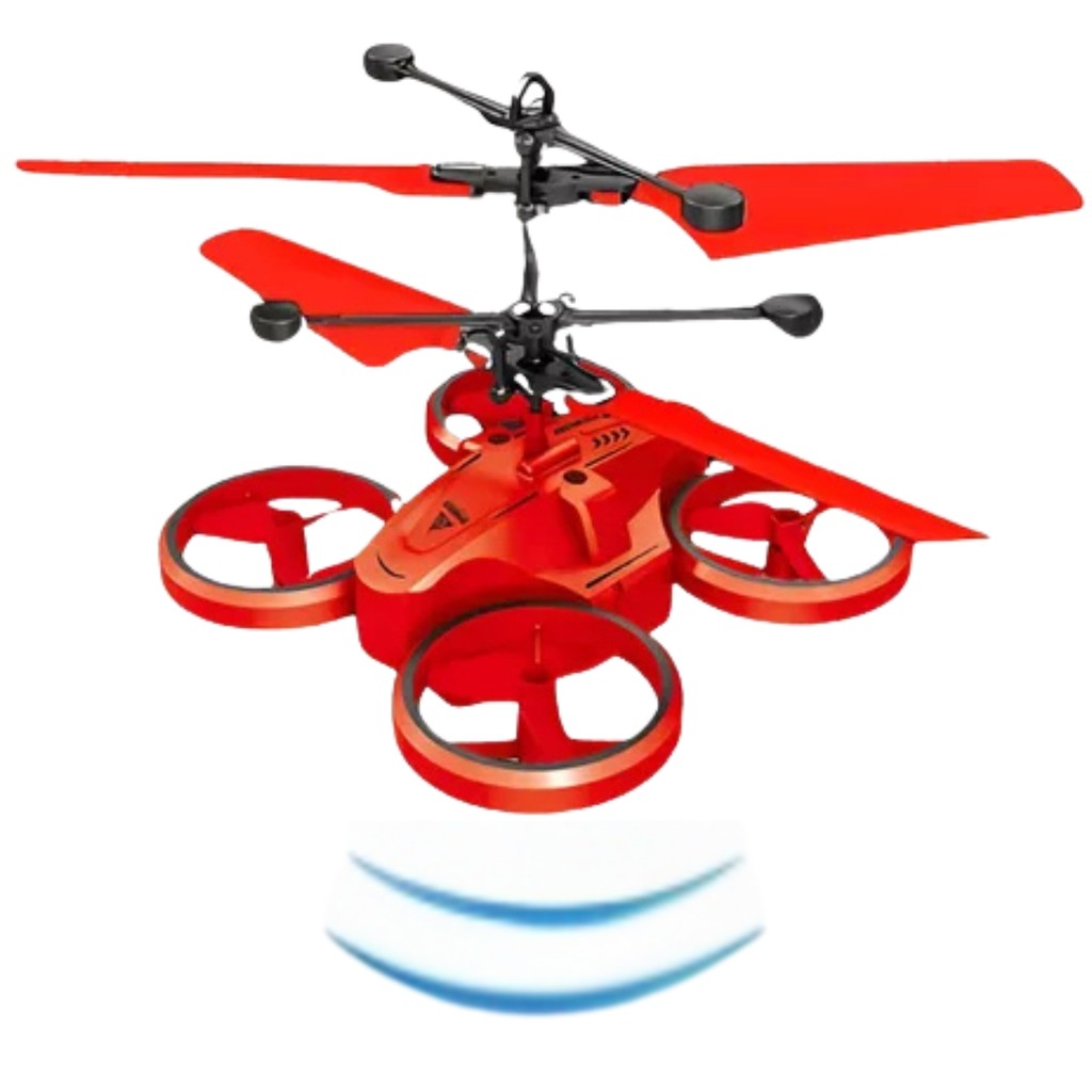 Mini Drone Voador Vermelho Recarregável C/ Sensor de Movimento - Castela - Cameras & Drones