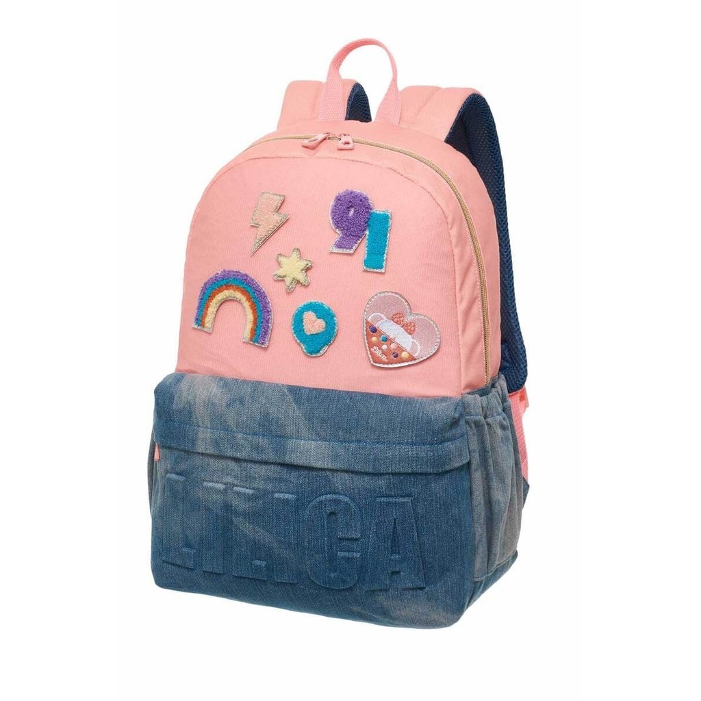 Mochila de Costas Escolar Lilica Ripilica Lov. It Play Patch Feminino