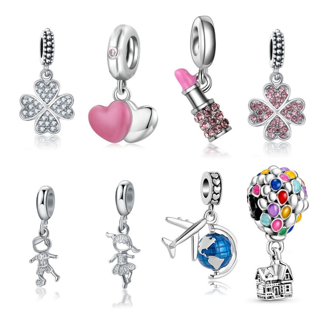 Berloques de Prata 925 Charms Balões Aviões Café Charme Clássicos Acessórios