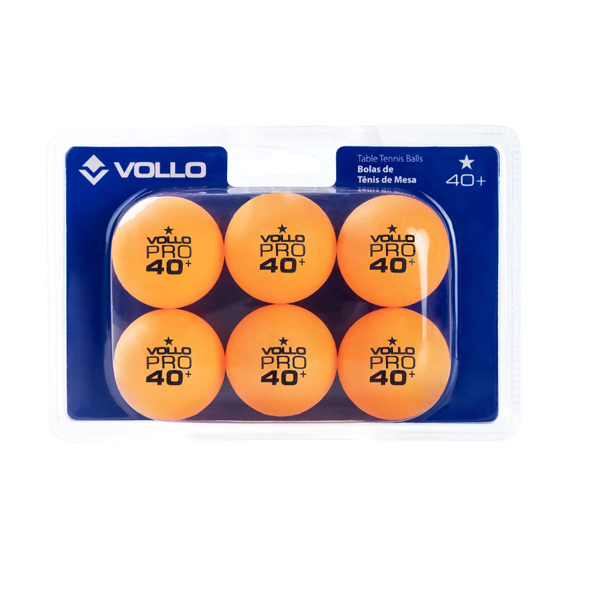 Kit Bolas Tenis de Mesa Ping Pong 6 Unidades Vollo Laranja
