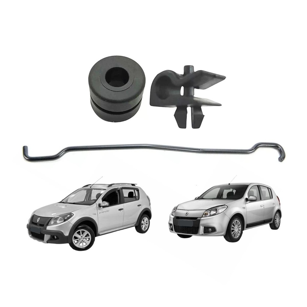 Kit Vareta Haste Capo Presilhas Renault Sandero 2008 2014