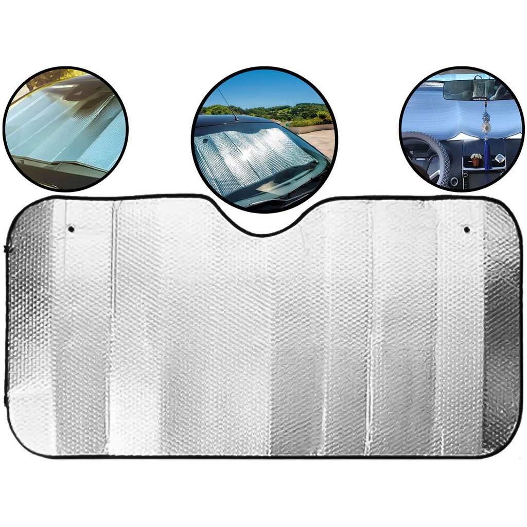 Protetor Solar Para Carros Para-Brisa Quebra Sol Painel Automotivo Janelas Proteção Térmica 60 x 130 - Spare Parts and Accessories for Vehicles