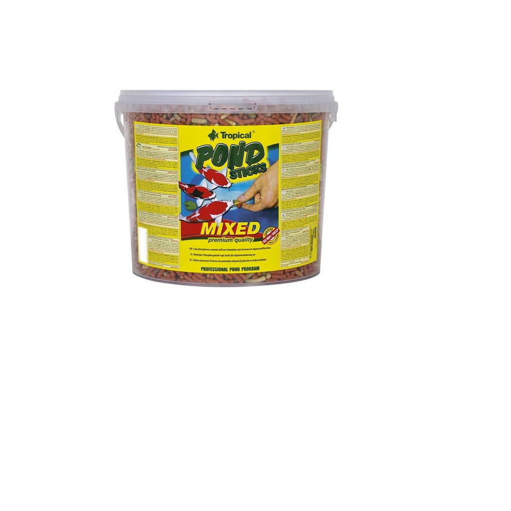 Tropical Koi & Goldfish Mixed 1,6kg Sticks 1600g Balde C/