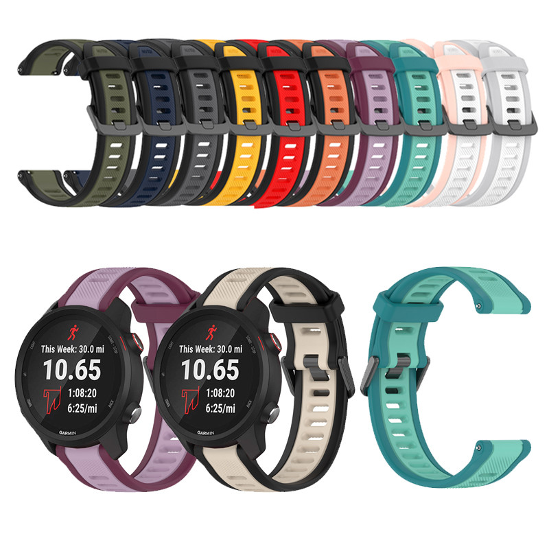 Pulseira Esportiva De silicone De Cor Dupla  Para Garmin venu 2 3 2s 3S Vivoactive 3 4 5 6 Forerunner 570 970 645 245 5 em Oferta na Shopee
