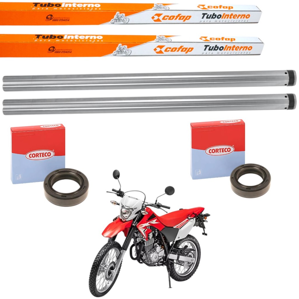 Par Tubo Bengala Cilindro Original Cofap Honda Xr 250 Tornado 2001 A 2009 + Retentores