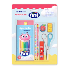 Kit Escolar Temático da Fini Com Lápis Borracha - Vários Itens