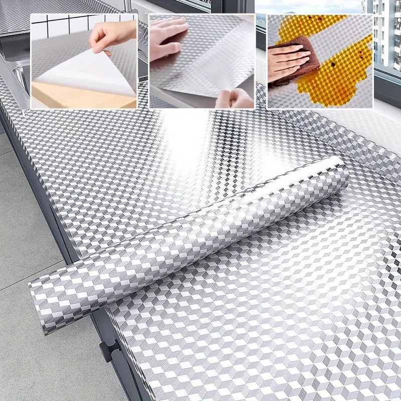 Plastico Adesivo Bancada Pia Parede Vidro 5 MTX45CM Prata