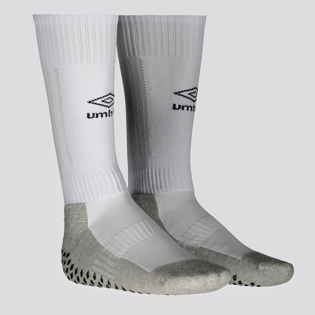 Meião Umbro 3/4 Grip II Branco e Preto