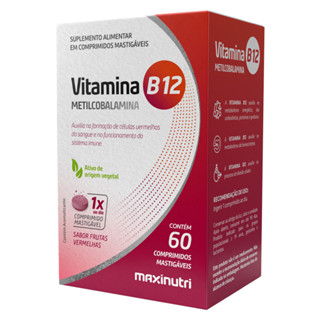 Vitamina B12 Mastigável Zero Açucar 60 cp Maxinutri em Oferta na Shopee