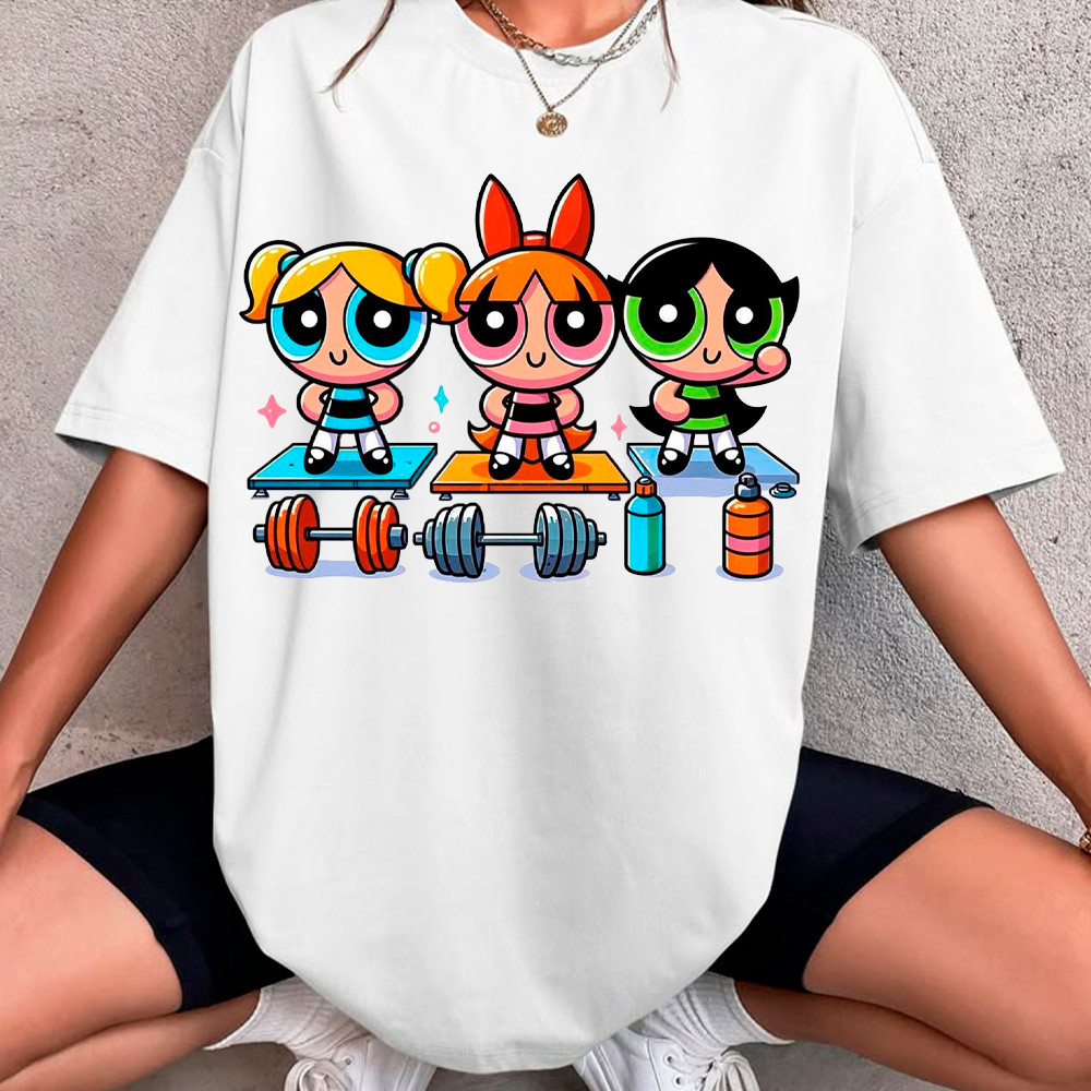 Camiseta Personalizada Trio Meninas Superpoderosas Academia Masculina/Feminina 100% Algodão 1019
