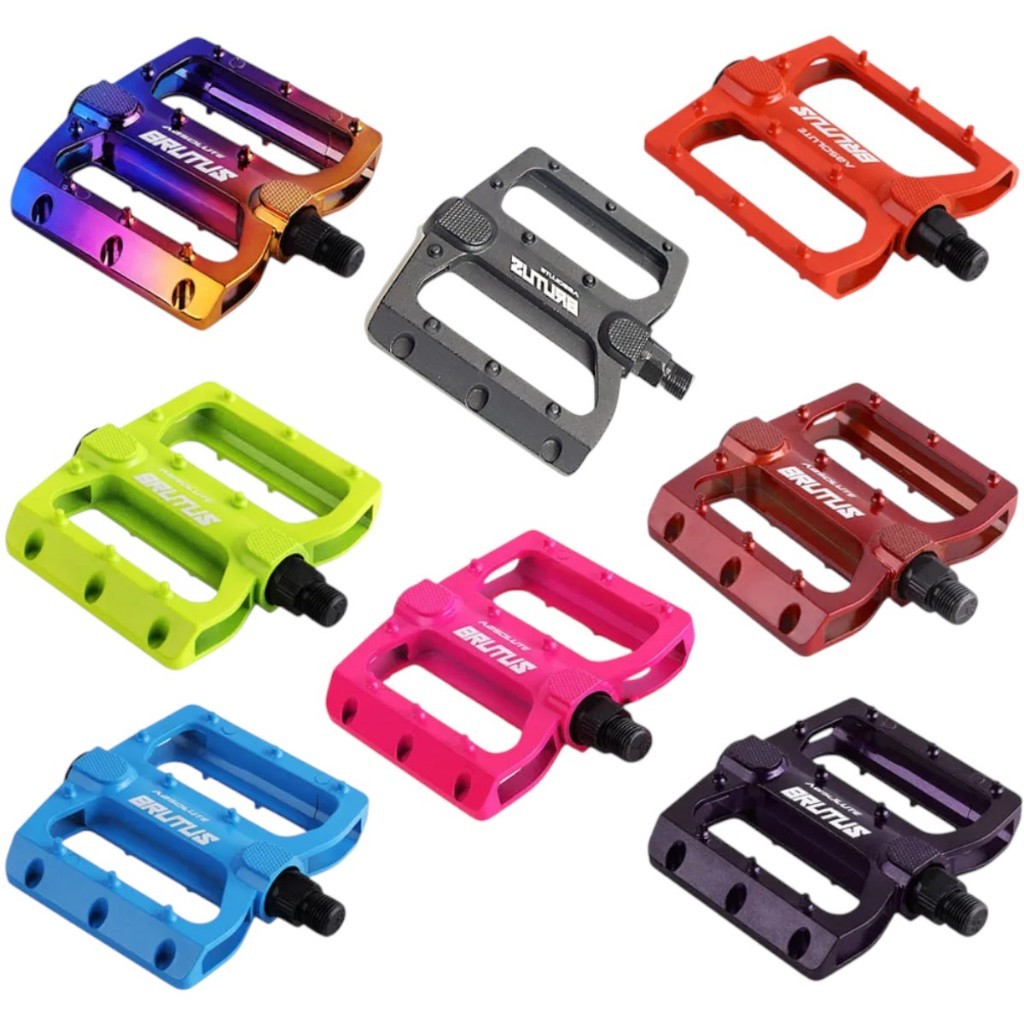 Pedal Bike Absolute Brutus Flat Alumínio 9/16 Free Ride Wheeling Mtb Bmx em Oferta na Shopee