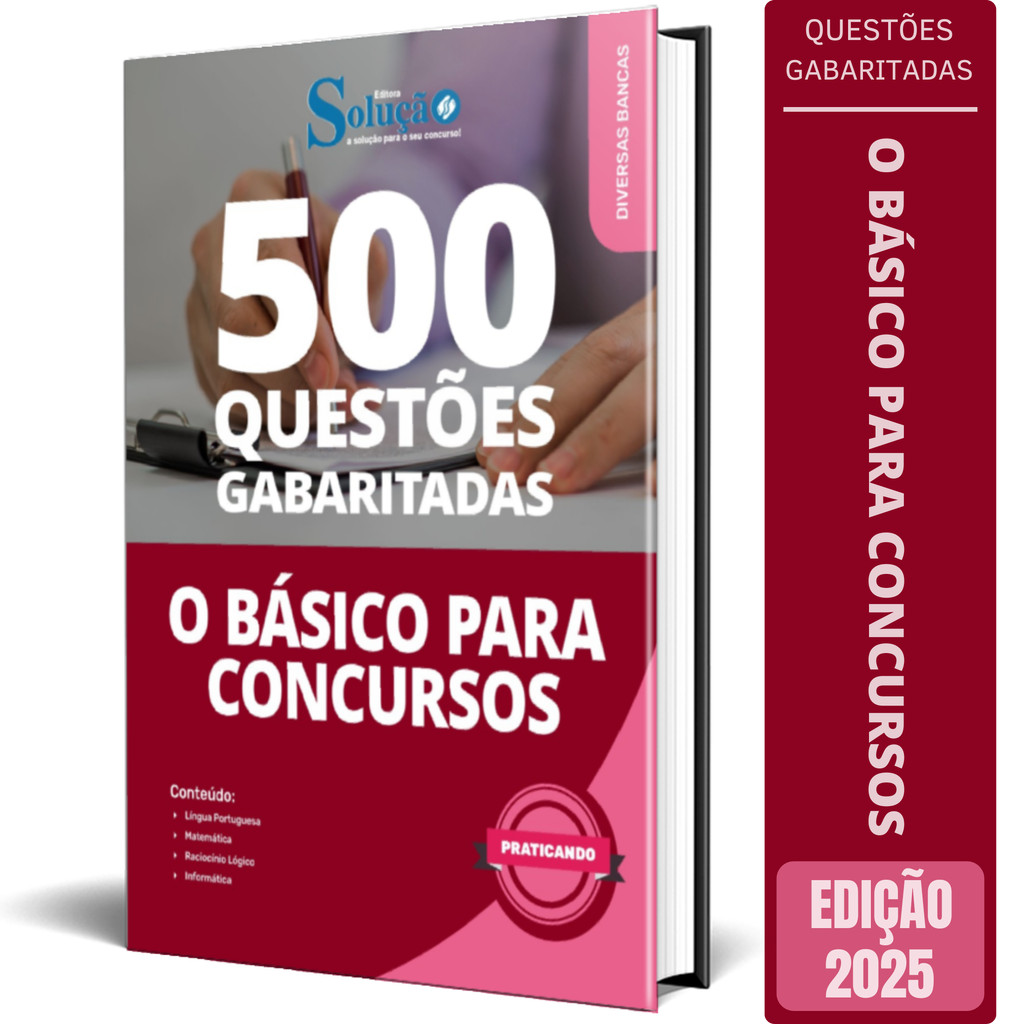 Imagem Caderno de Questões O Básico para Concursos 2025