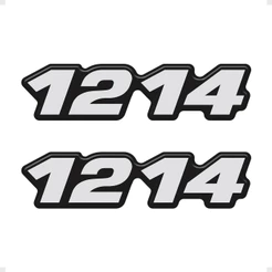 Par Adesivos 1214 Caminhão Mercedes Benz Resinado - Generico