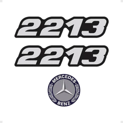 Kit Adesivos Caminhão Mb 2213 Mercedes Resinado - Generico