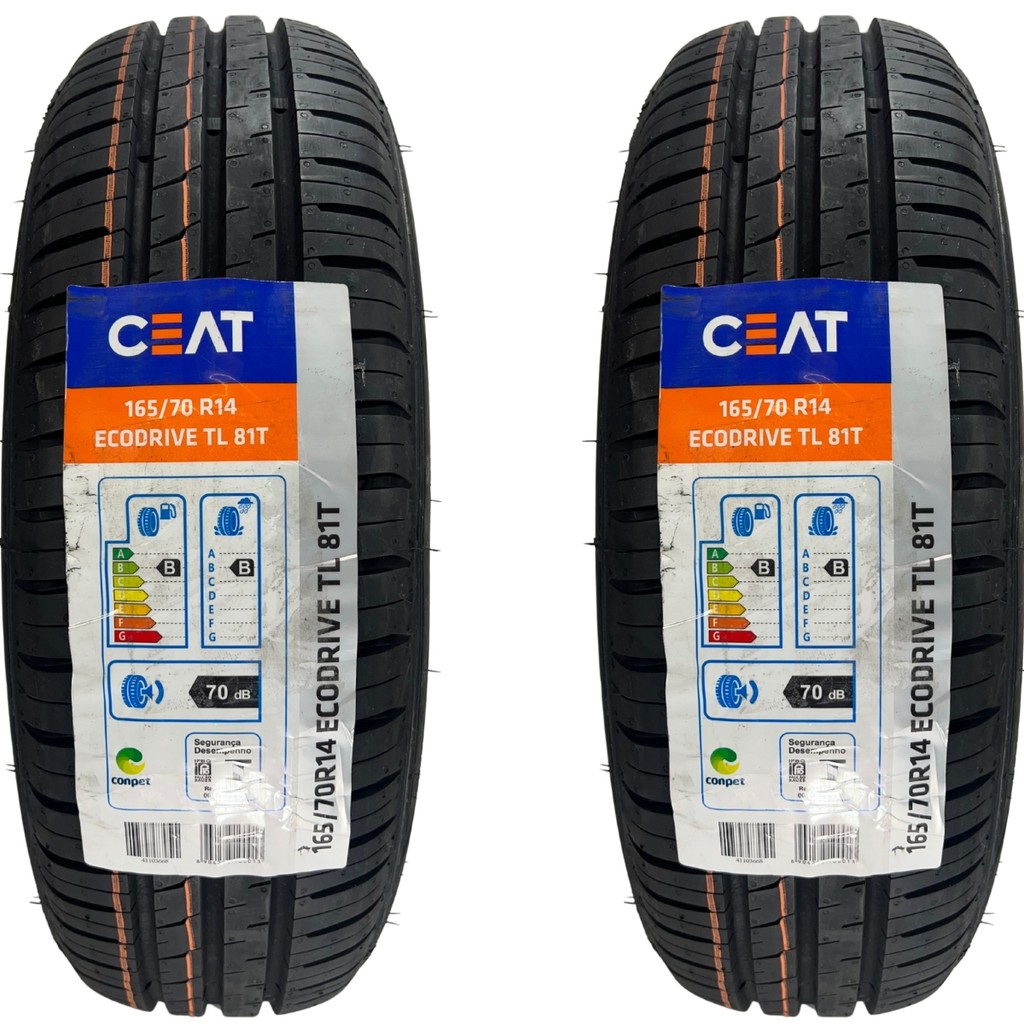 KIT 02 PNEUS 165/70R14 81T TL CEAT ECODRIVE RENAULT KWID FIAT MOBI ARO 14 em Oferta na Shopee