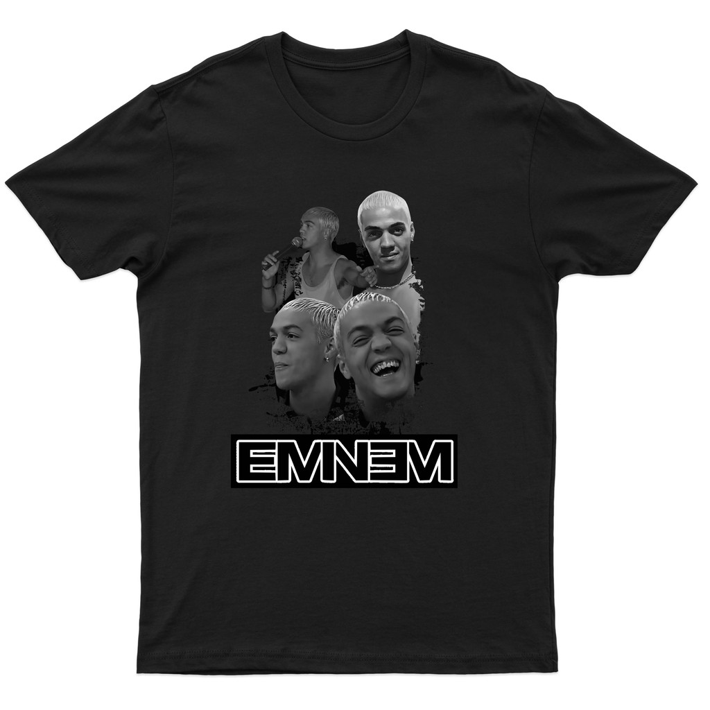 Camiseta Eminem Bootleg Moda Streetwear Humor Belo Rap Pagode Camisa Algodão Fio 30.1