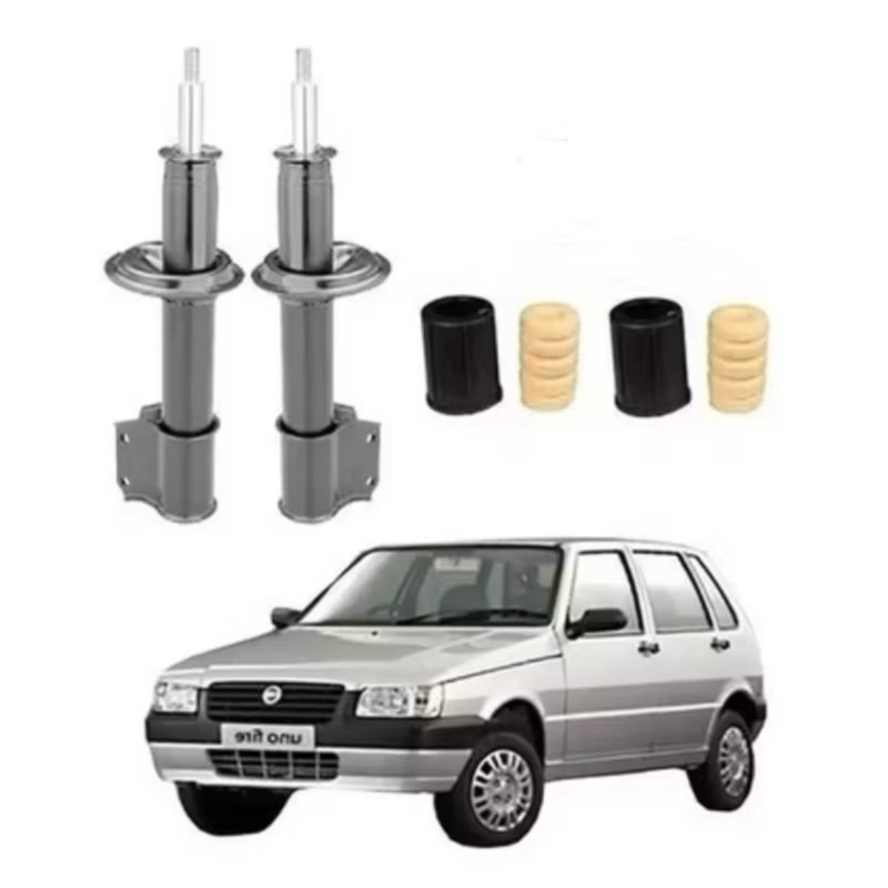 Par Amortecedor dianteiro Uno 1989 a 2009 + Kit coifa e batente em Oferta na Shopee