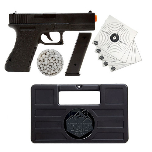 Pistola Airsoft V307 6mm + Maleta + BBs + Alvos - Vigor