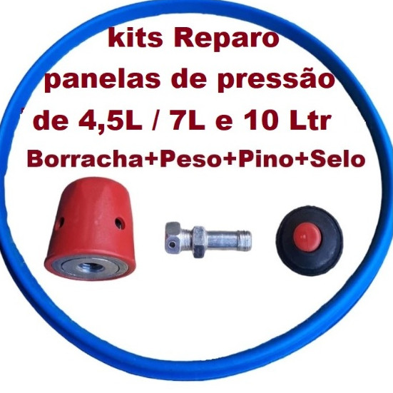 Reparos p/ panelas de pressão Universal 4,5L / 7L E 10 L Borracha+ peso+pino+selo Fechamento interno comum