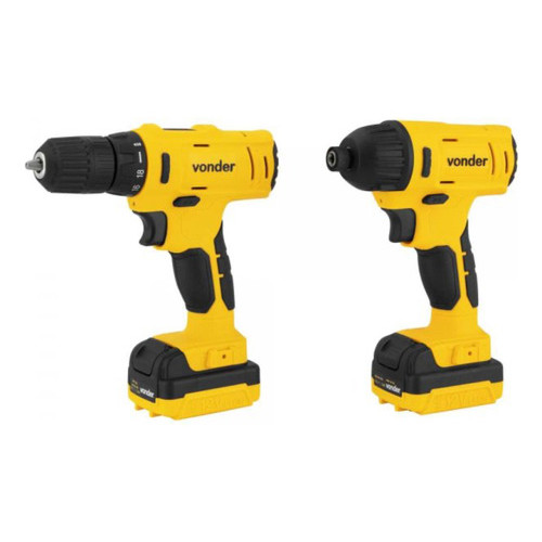 Conjunto parafusadeira furadeira e parafusadeira com impacto 12V PFBV012 VONDER