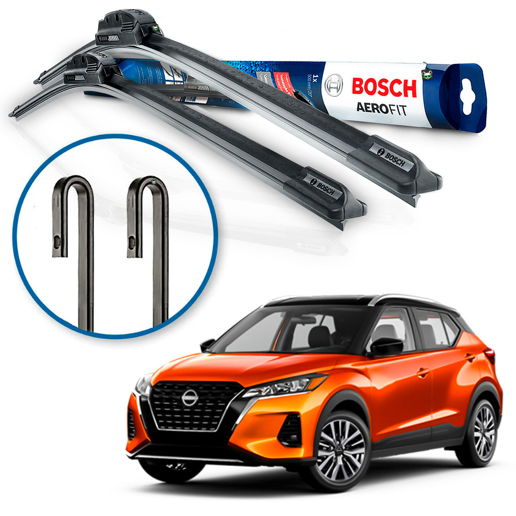 Par Palheta Limpador Parabrisa Bosch Nissan Kicks 2016 2017 2018 2019 a 2024 em Oferta na Shopee