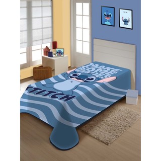 Cobertor Raschel Solteiro Coberta Infantil Jolitex Stitch