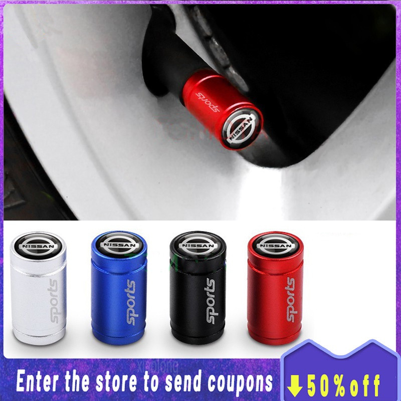 [Promo] Para Nissan 4pcs Válvula De Pneu/Tampa Contra Poeira Da Roda Do Acessório De Carro Nissantampa Frontier Sentra V