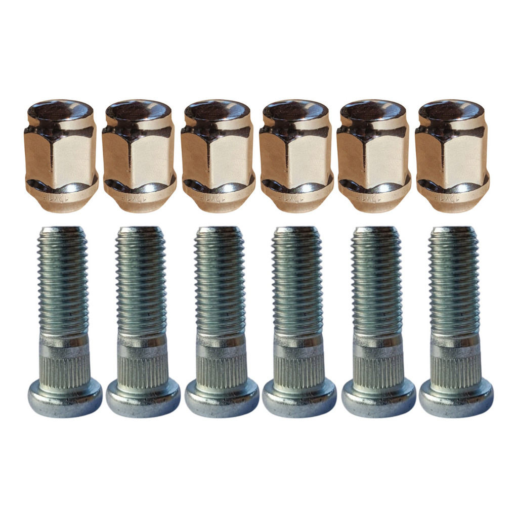 6 Parafuso Prisioneiro Com porca Roda Honda Civic Fit City Accord W-rv H-rv Crv
