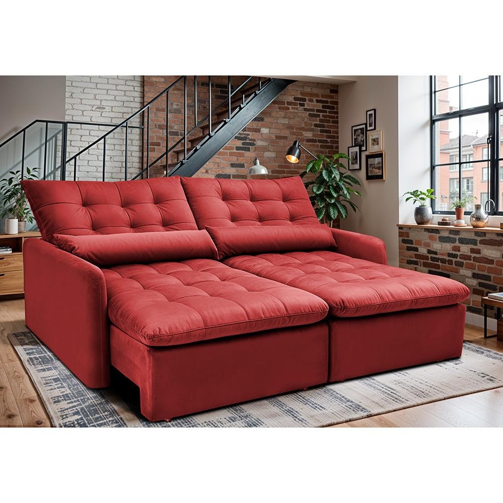 Sofá Sem Caixa 1,60m SoftGel Celeste. Velusoft Cama inBox em Oferta na Shopee