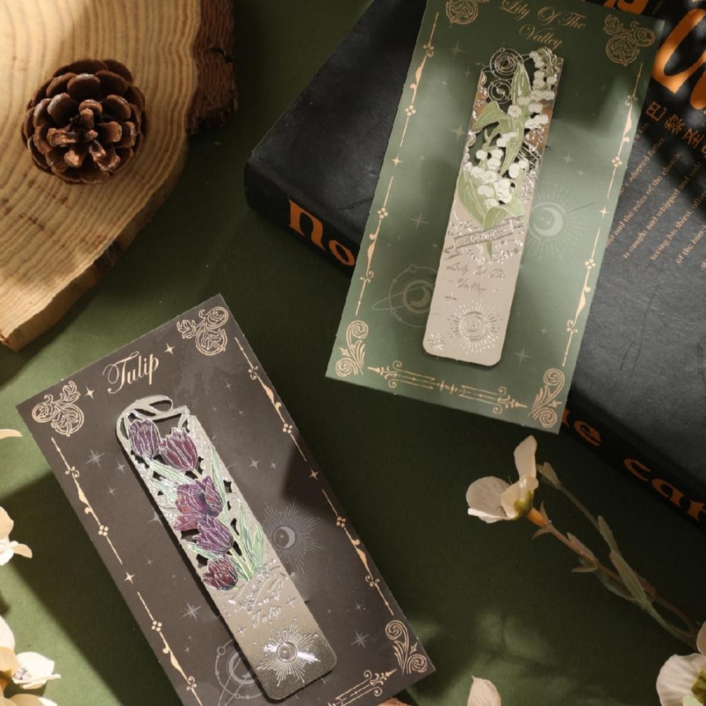 Marcas De Livros Para , Marcadores De Metal Com Flores Ocas Retrô Duráveis Feitos À Mão Mulheres , Crianças , Estudantes — imagem 2 de 2