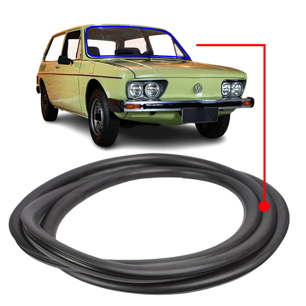 Borracha Vidro Parabrisa Volkswagen Brasília 1973 a 1981 Borrachauto