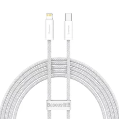 Cabo Turbo Baseus P/ iPhone Usb-c P/ Lightning 20w 2m 6 7 8 9 X XR 11 12 13 14 Pro Max Plus
