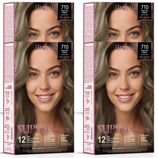 Tonalizante Amend Cosmetics Supéria Color 710 Louro Cinza Natural - Escolha o seu kit em Oferta na Shopee