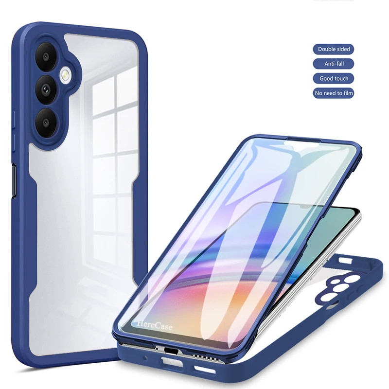 Para Samsung Galaxy A56 A36 A26 A16 A06 A55 A15 A35 A05 A05S S24 FE S25 Ultra Plus Capa Protetora De Tela Integrada 360
