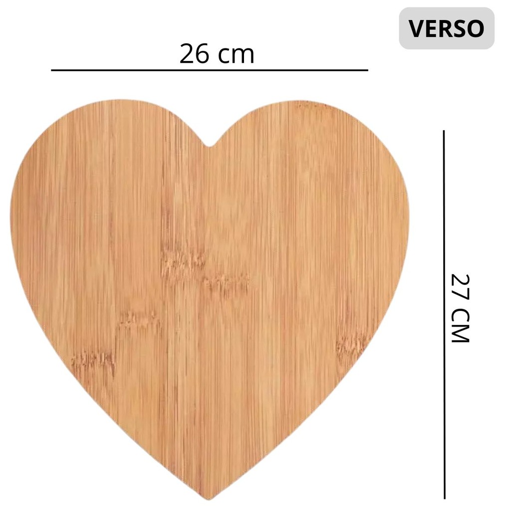 Detalhes do Bandeja de MDF Petisqueira 2 Corações DC1150 - Yoss