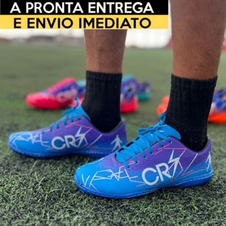 Chuteira Society com Sola Costurada e Colada para Grama Sintética - Durabilidade e Conforto! em Oferta na Shopee