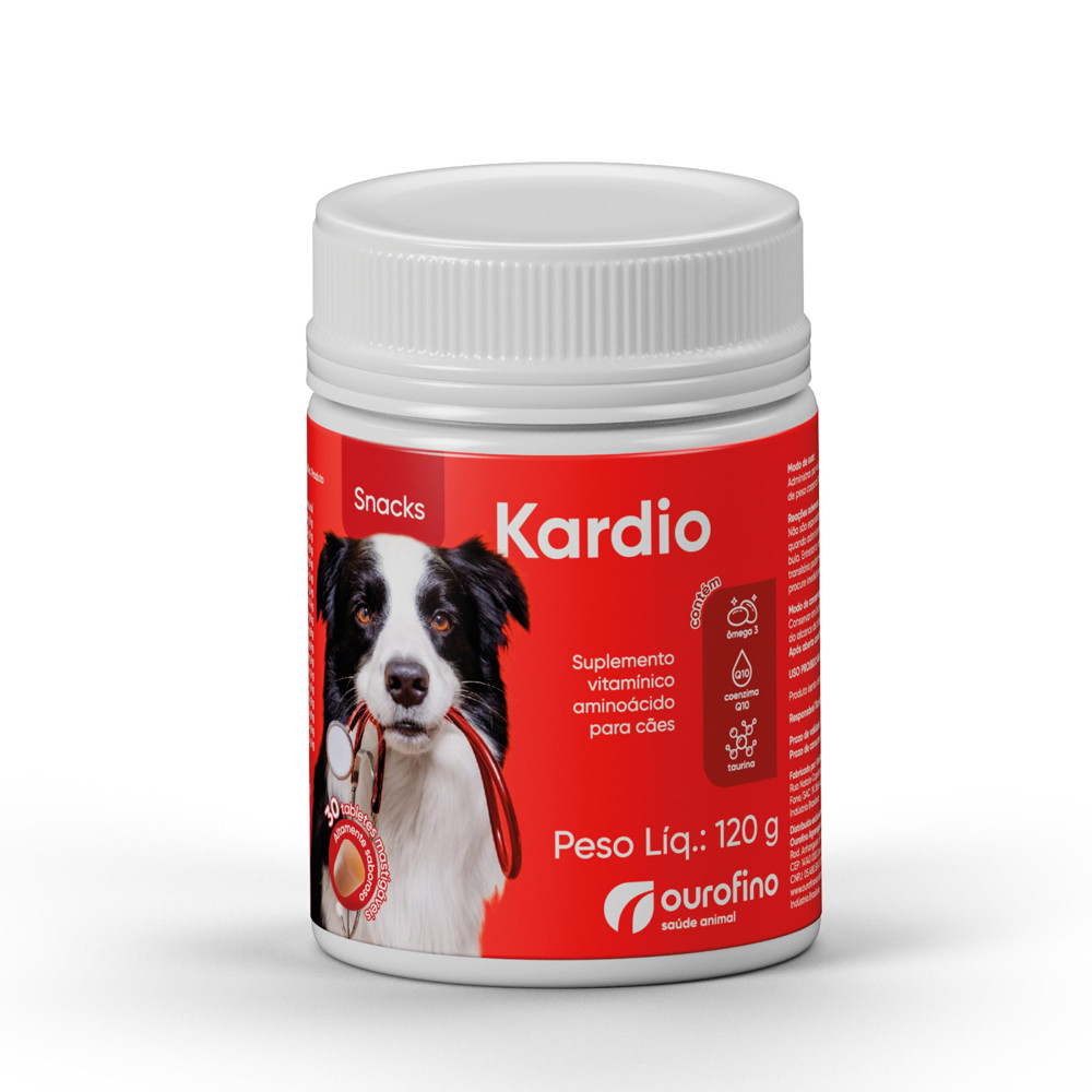 Kardio Snacks Para Cães Omega 3 Vitaminas E Aminoacidos - Ourofino