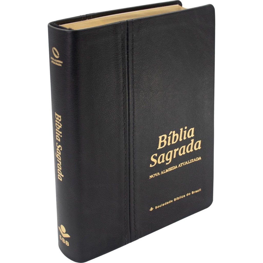 Bíblia Sagrada NAA | Letra Gigante | Couro Legítimo | Preta em Oferta na Shopee
