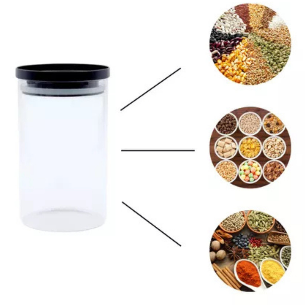 Pote De Vidro P/ Armazenamento Alimentos Com Tampa 1L Multifuncional 7871 - Mor