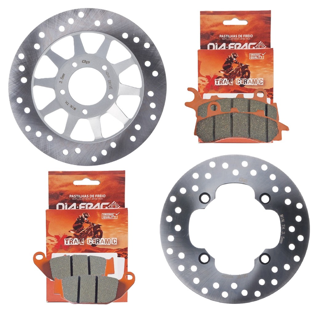 Kit Discos de Freio Nxr 160 Bros Combi Brake 2018-2026 + Pastilhas Cerâmica em Oferta na Shopee