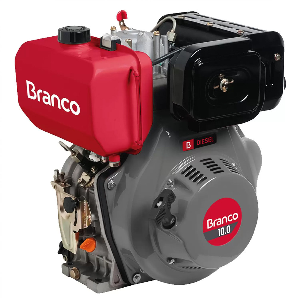 MOTOR À DIESEL 10CV 4 TEMPOS PARTIDA ELÉTRICA BD 10.0 EIXO BRANCO