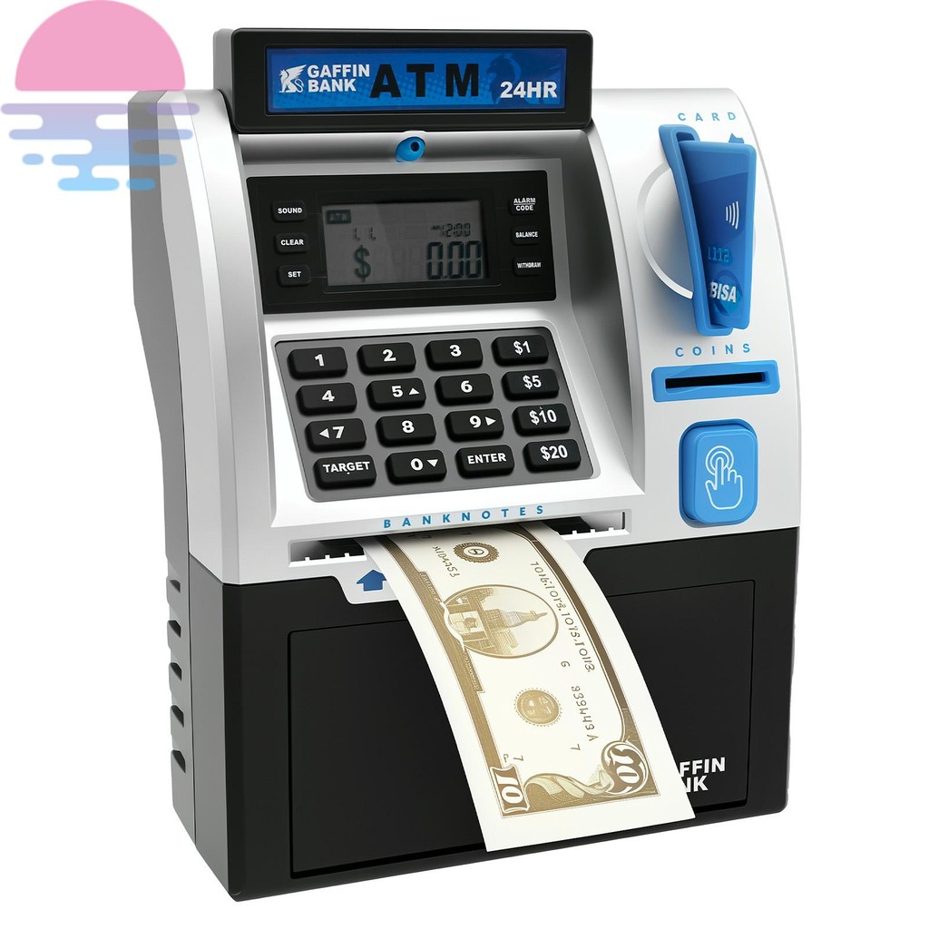 Banco De Poupança ATM , Cofrinho Eletrônico Resistente , Contador De Moedas Inteligente , Senha Protegida , Jarra Para C