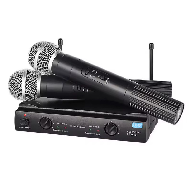 Microfone Sem Fio Duplo VHF Profissional Dinâmico Onistek ON-MC806 em Oferta na Shopee