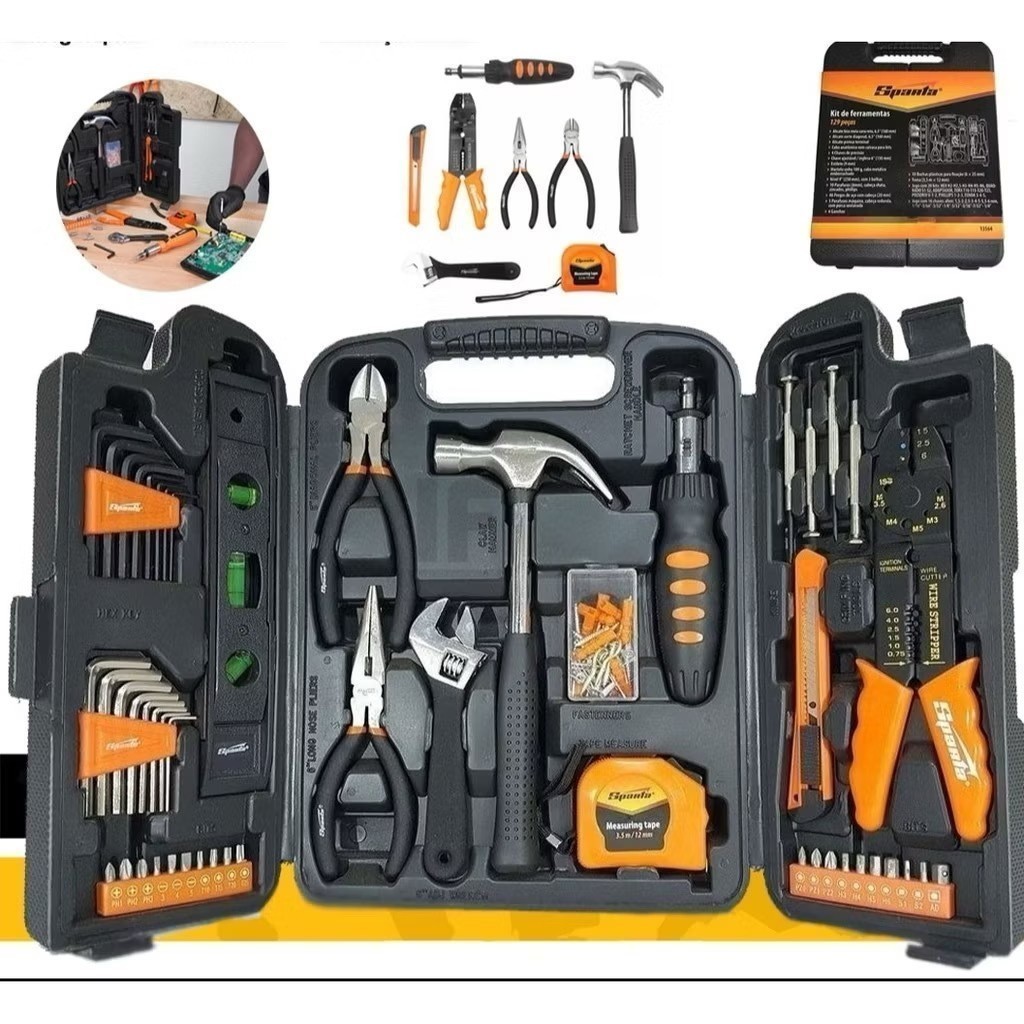 Kit de Ferramentas com Maleta Resistente 129 Peças   marisa