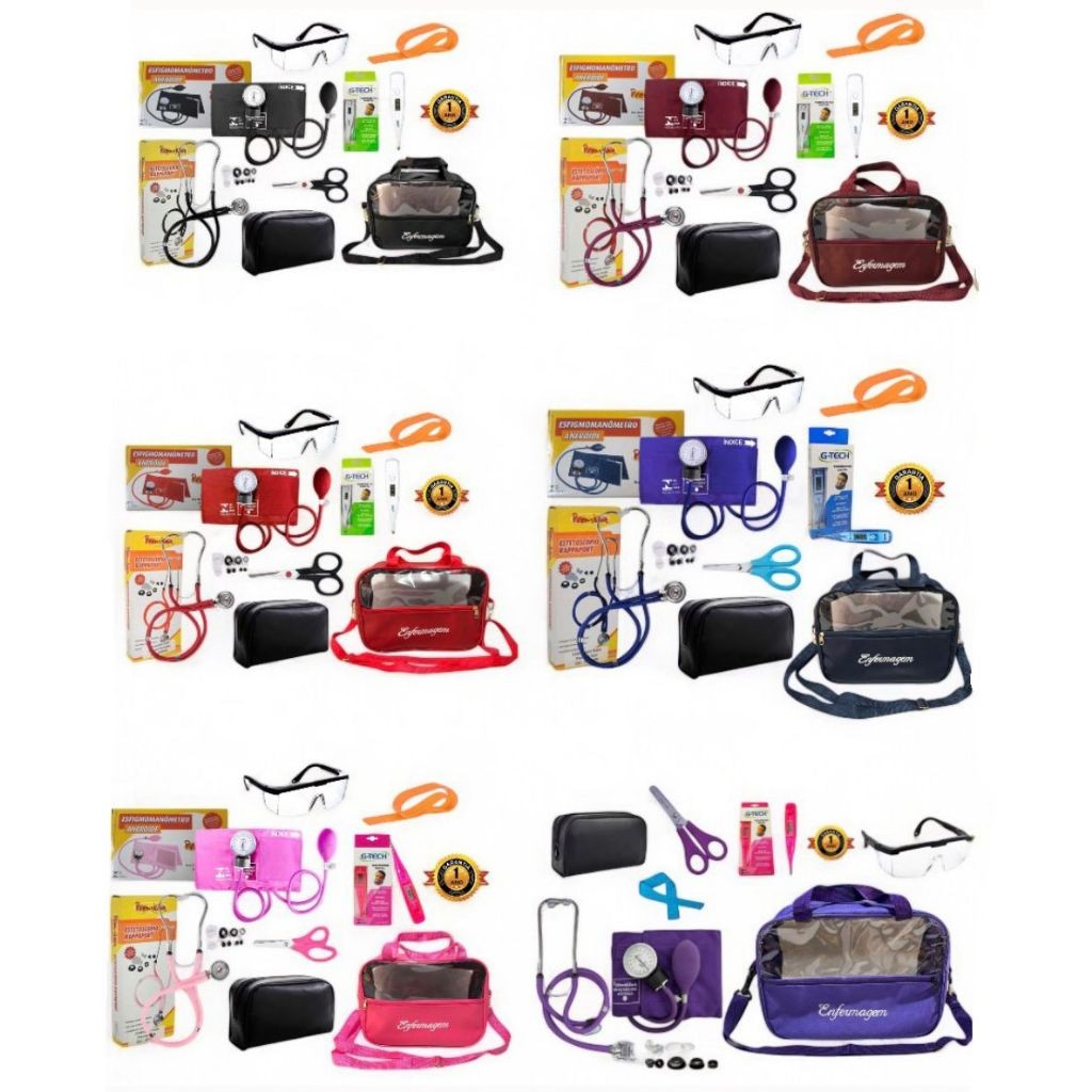 kit enfermagem completo varias cores em Oferta na Shopee