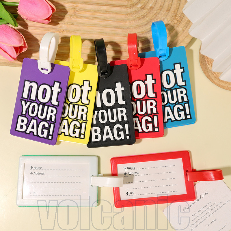 1/2/4 Unidades De Letras " Not Your Bag " Etiquetas De Bagagem-Etiqueta Anti-Perda Identificadora De Mala-Acessórios De 